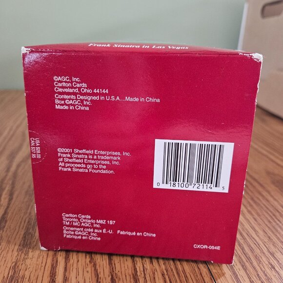 2001 Frank Sinatra Las Vegas Carlton Cards Christmas Ornament Luck Be A Lady box - Picture 3 of 16
